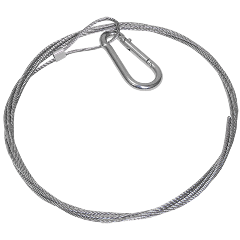 Стальной трос с карабином 2 м.