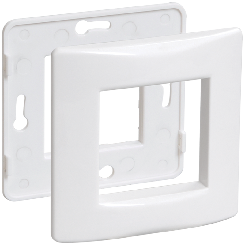 Рамка и суппорт для коробок КМКУ на 2 модуля белые