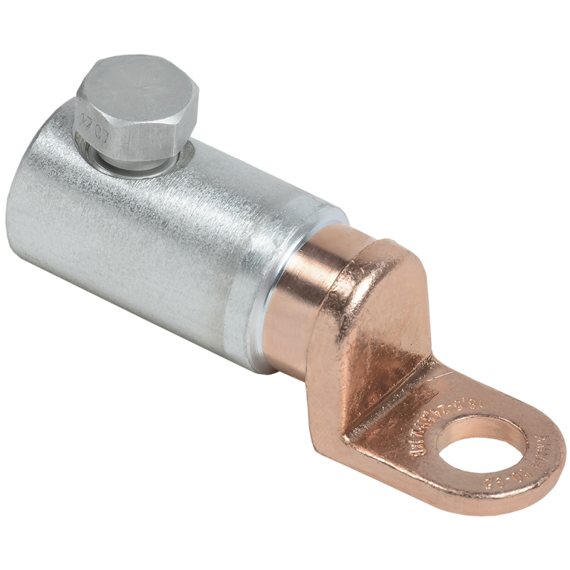 Медно-алюминиевый механический наконечник со срывными болтами АММН 50-95 до 1 кВ