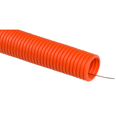 Труба гофр. ПНД d50 с зондом оранжевая тяжелая (15м)