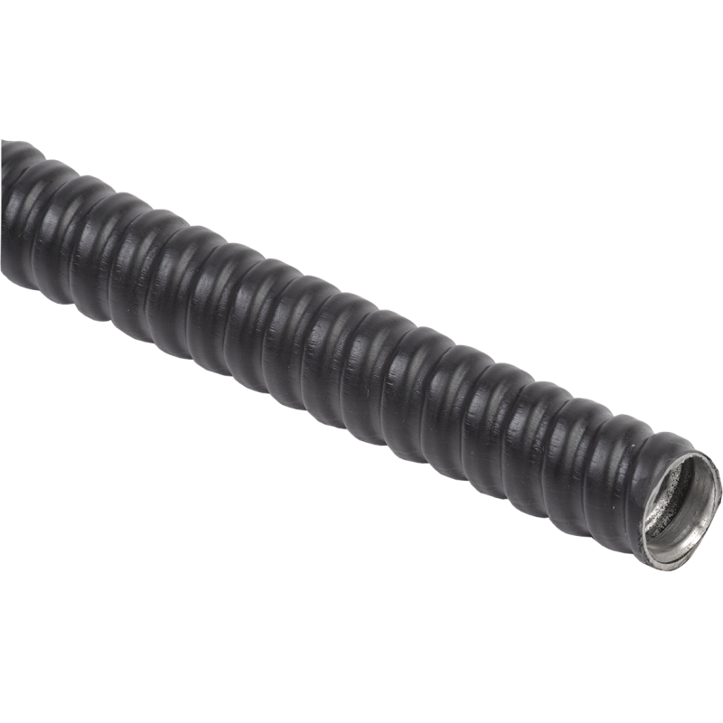 Металлорукав Р3-ЦПнг-10 (50м) с протяжкой черный