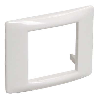 Рамка и суппорт универсальные на 2 модуля белые