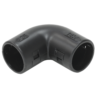 Поворот открывающийся на 90гр. CI25G черный (5 шт/комп)