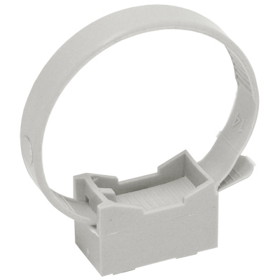 Хомутный держатель со стяжкой серый CFF2 32-63 мм