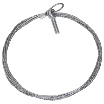 Стальной трос с рым-болтом М8, 5 м.
