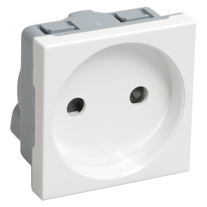РКС-20-20-П-К Розетка без з/к 2к (на 2 модуля) ПРАЙМЕР белая